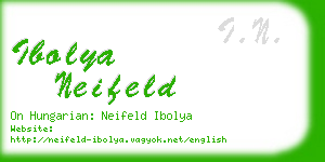 ibolya neifeld business card